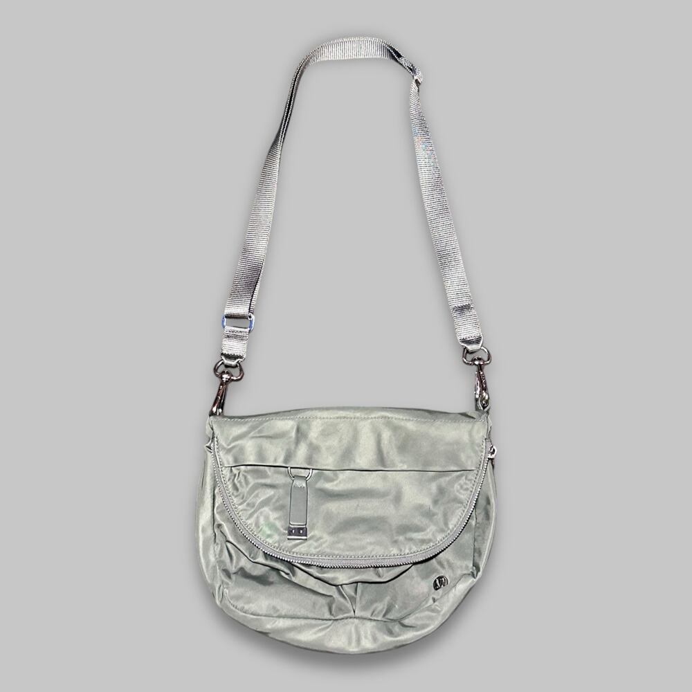 Lululemon Reflective Silver Crossbody Messenger Bag